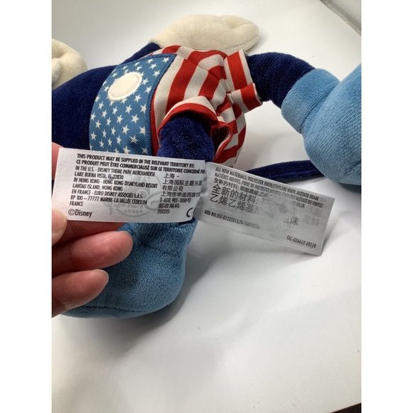 Disney Parks Exclusive Mickey Mouse Plush USA Americana Tush Tag Red White Blue - Picture 7 of 7